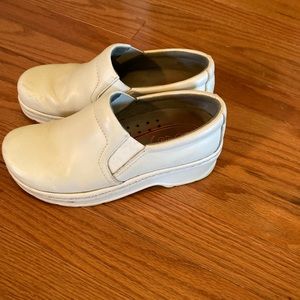 White klogs nursing school shoes slip ons 6 M